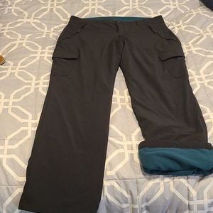 Fleece lined cold weather pants